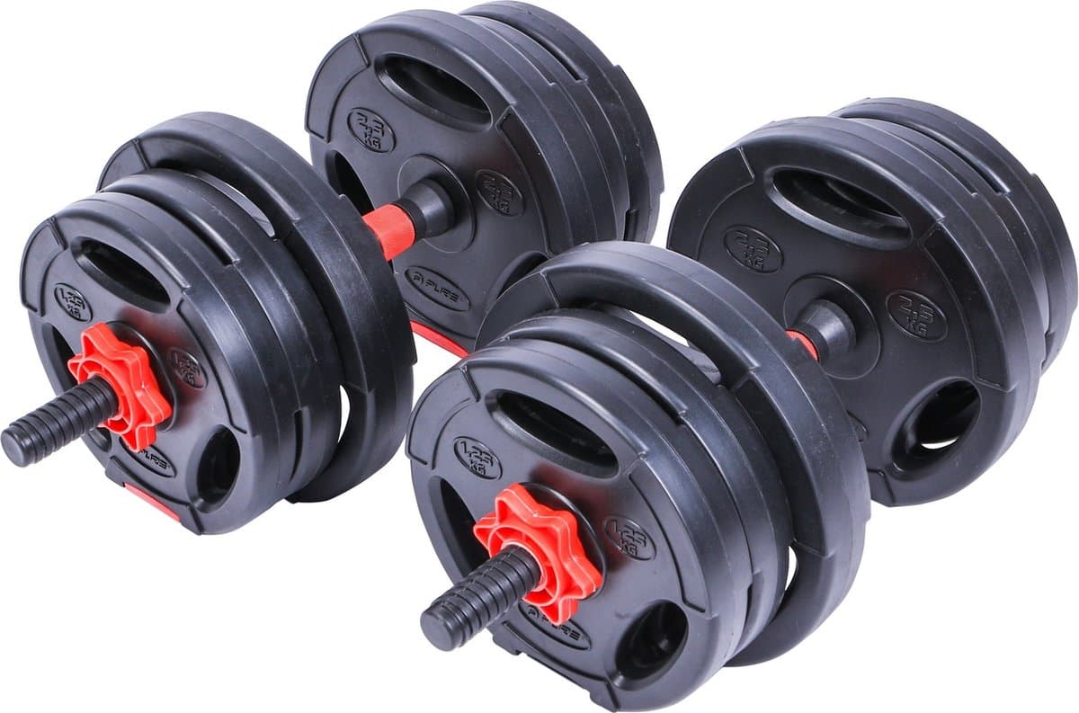 Halterset & Dumbbell Set 2 in 1 - Verstelbare Halterset - 20 kg thumbnail 3