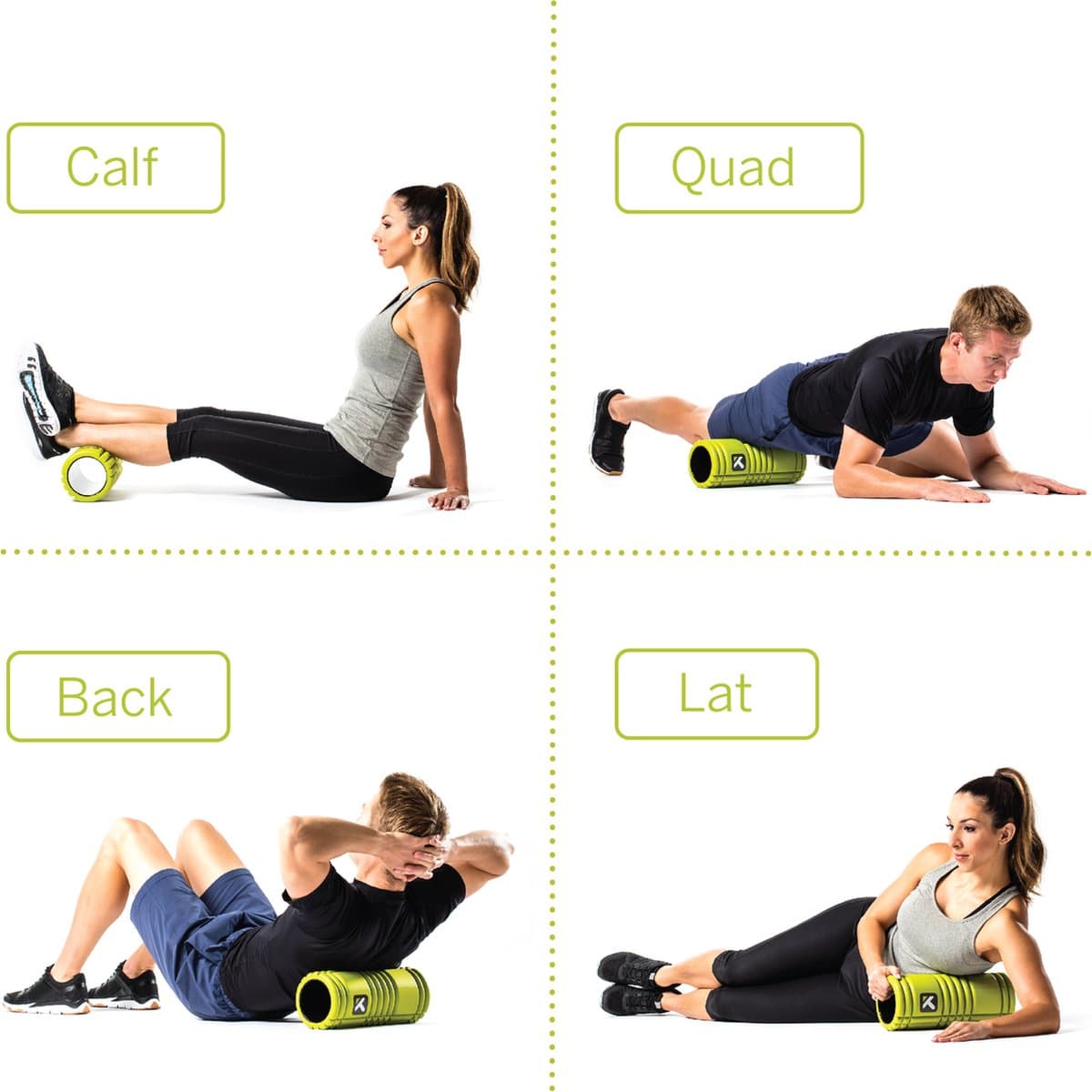 TriggerPoint - The Grid 1.0 Foam Roller - 33cm - Lime Groen - Schuim - Massage Roller - Yoga - Pilates - Fitness thumbnail 3