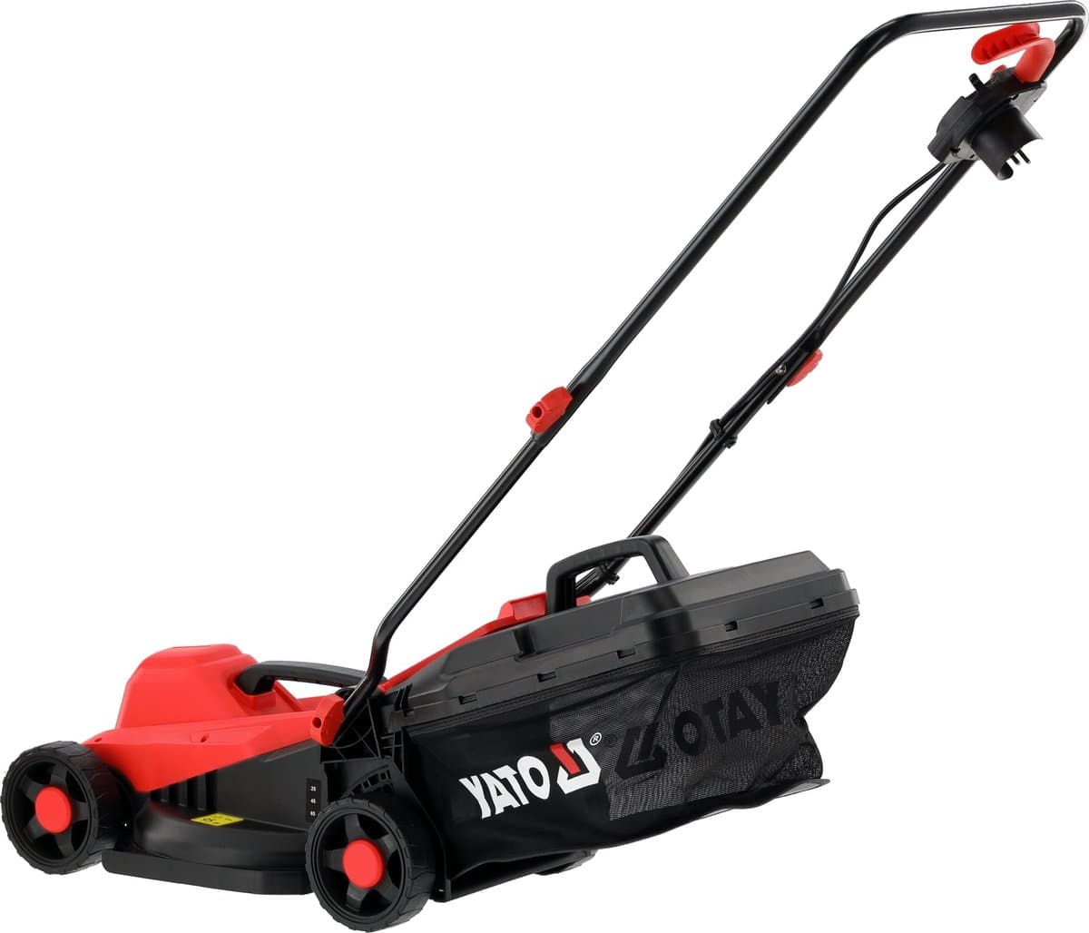 YATO YT-851990 Elektrische Grasmaaier – 1300W – Maaibreedte 33 cm – 30L Grasopvangbak – Lichtgewicht Cirkelmaaier voor Gazons tot 400 m² thumbnail 2