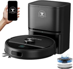 Productfoto van Tonihomi R8 robotstofzuiger met dweilfunctie en leegstation