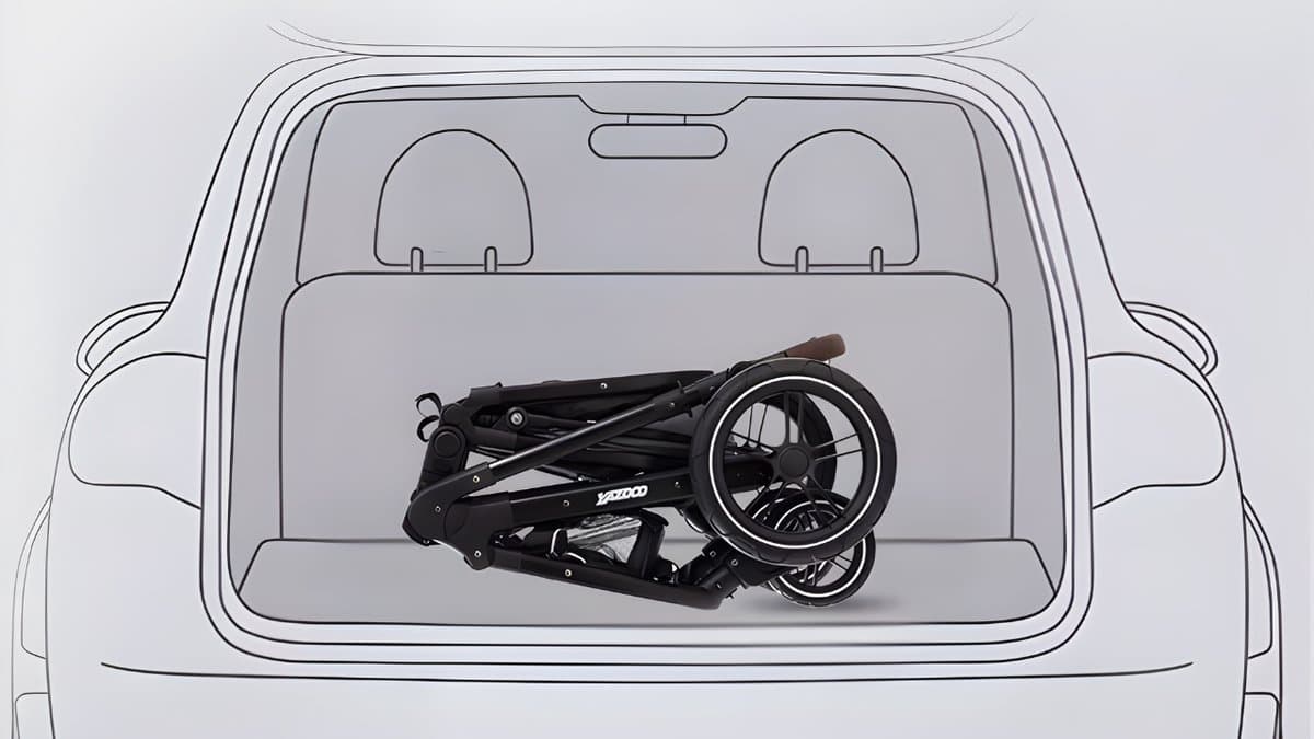 J&R Kinderwagen 3 in 1 - Kinderwagen - Bedje - Buggy - Autostoel - Opvouwbaar - Aluminium frame - Roze - Zwart thumbnail 5