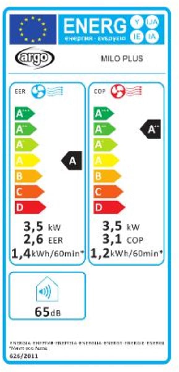 Argoclima ARGO MAXIME PLUS EU 65 dB Wit - Mobiele Airco - 13000btu thumbnail 2