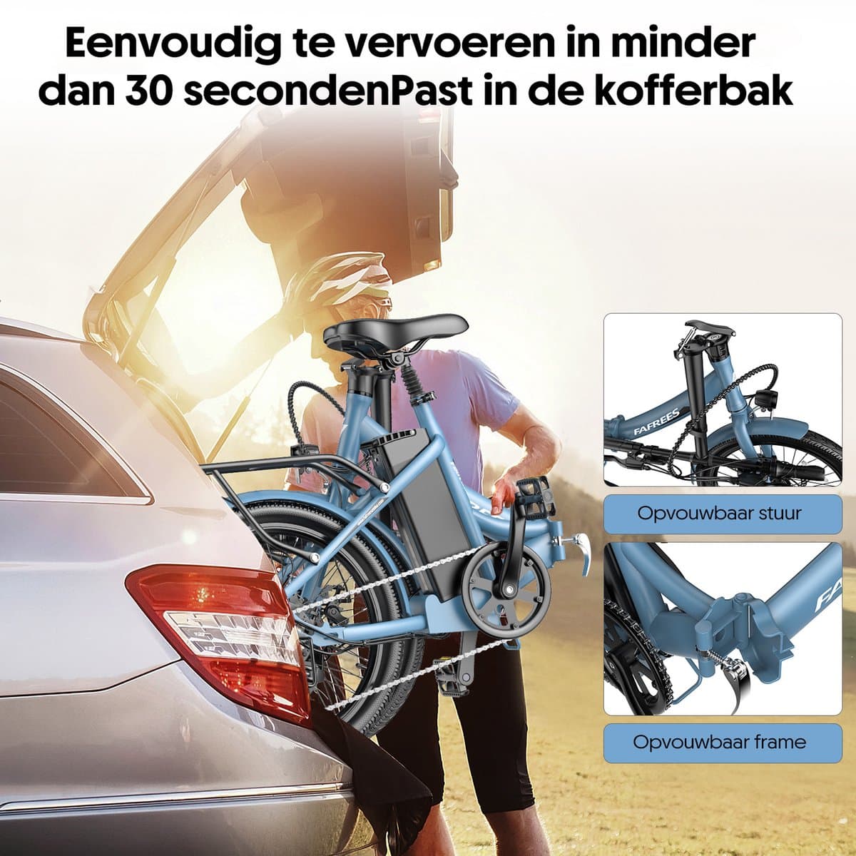 Fafrees F20 Light Elektrische Vouwfiets - 20 Inch City E-bike - 36V 20Ah Batterij - Tot 100km Bereik - Shimano 7-Versnellingen - Schijfremmen - Opvouwbaar - werkverkeer thumbnail 8