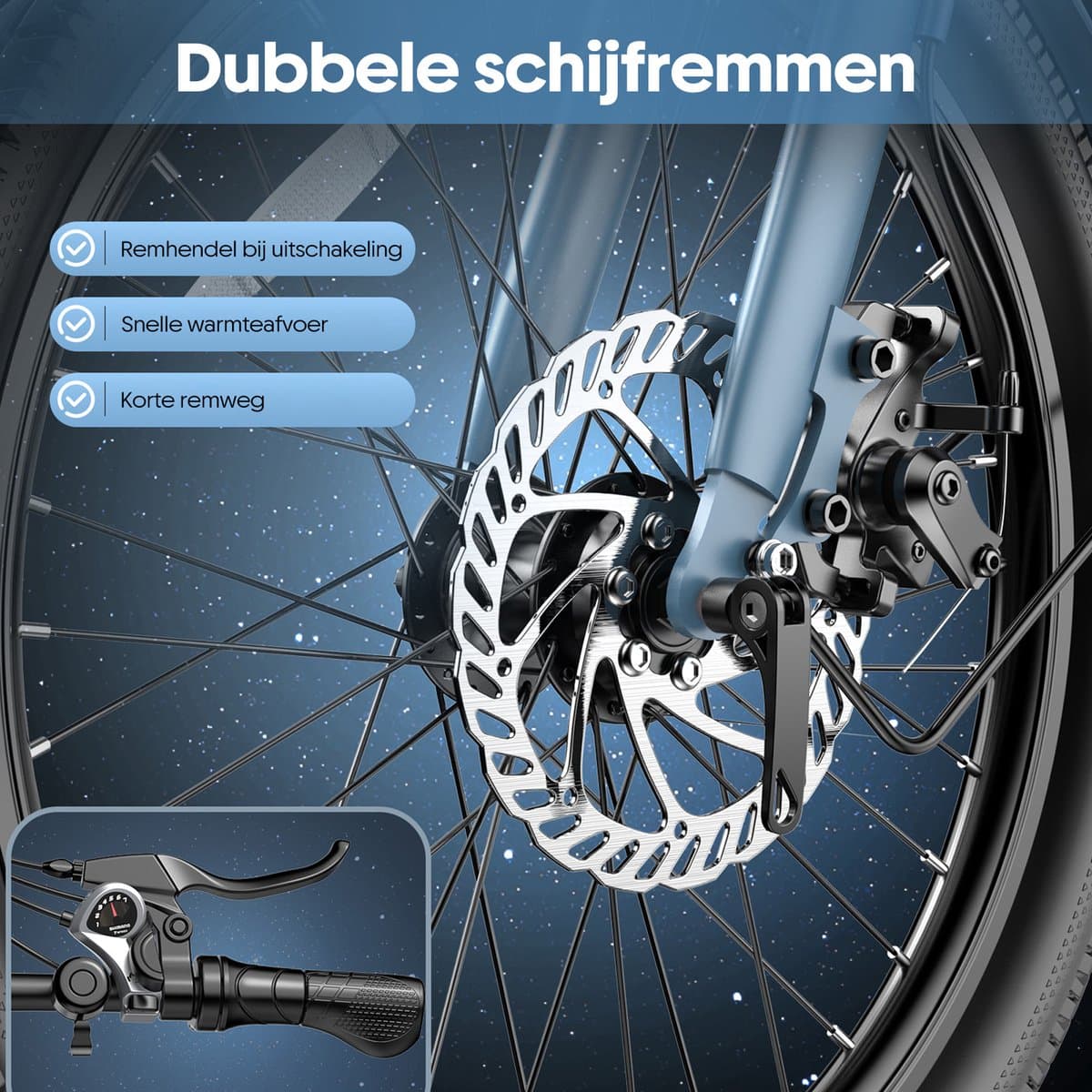 Fafrees F20 Light Elektrische Vouwfiets - 20 Inch City E-bike - 36V 20Ah Batterij - Tot 100km Bereik - Shimano 7-Versnellingen - Schijfremmen - Opvouwbaar - werkverkeer thumbnail 2