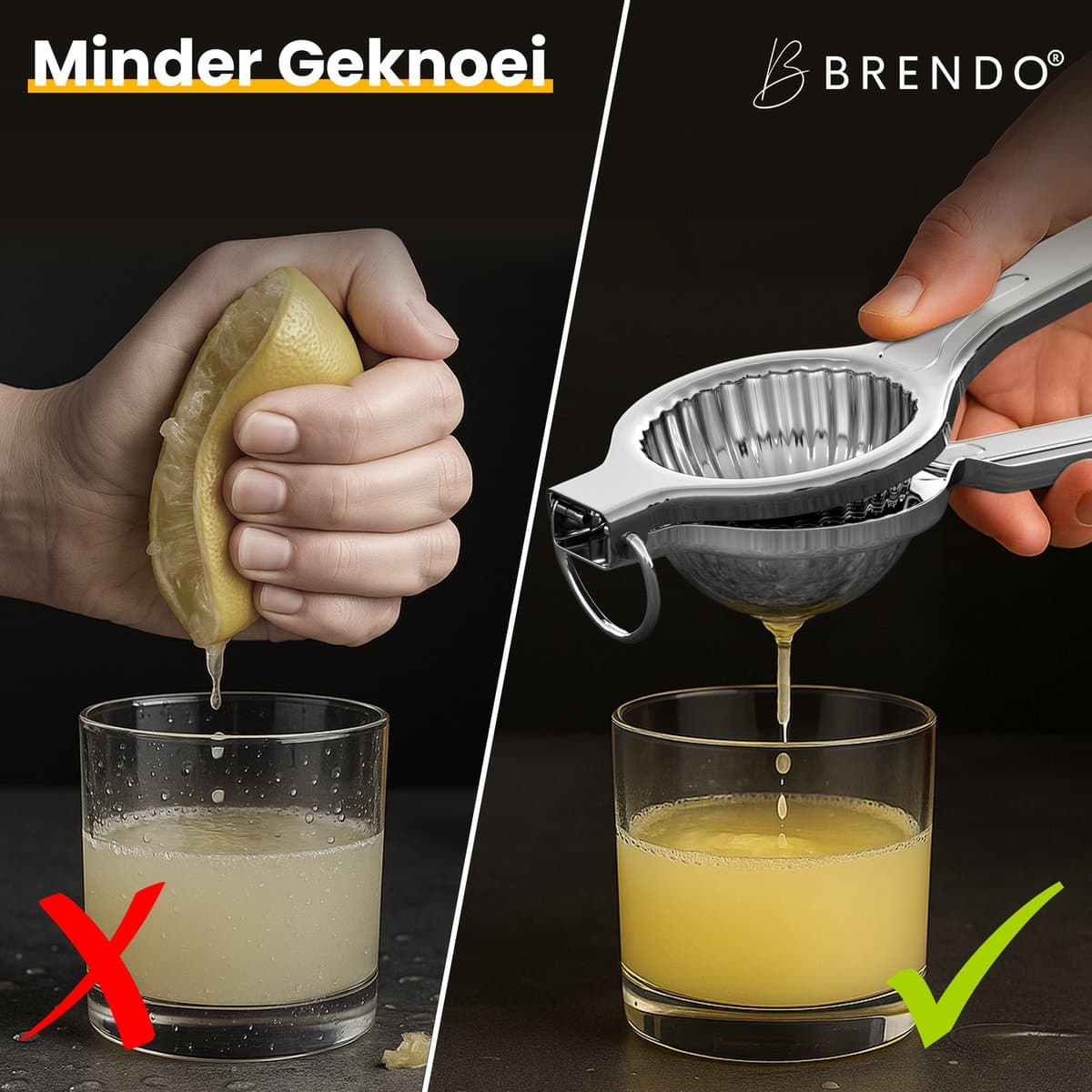 Brendo® - Citroenpers – universele maat – uitpersen tot de laatste druppel – citruspers – extreem robuust – voor meer fris en genot thumbnail 6