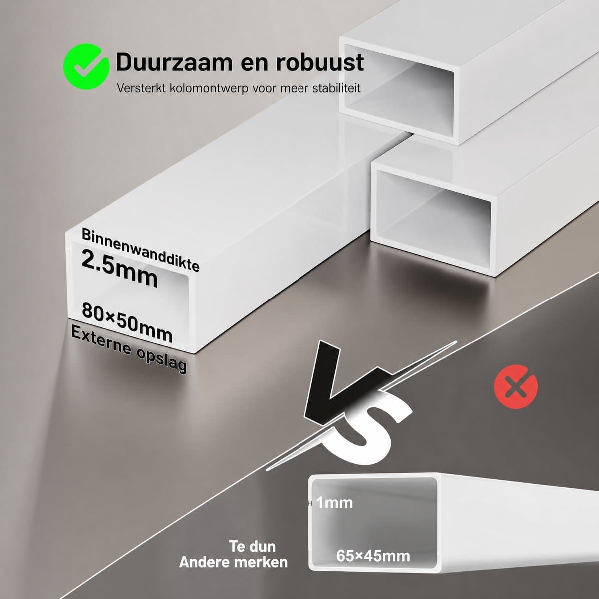Devoko Elektrisch Zit-Sta Bureau 160x80 cm – 18 mm Dik Tafelblad – 3 Geheugenstanden – USB en Zit-alarm – Kabelmanagement – Wit frame met houtkleurig blad thumbnail 8