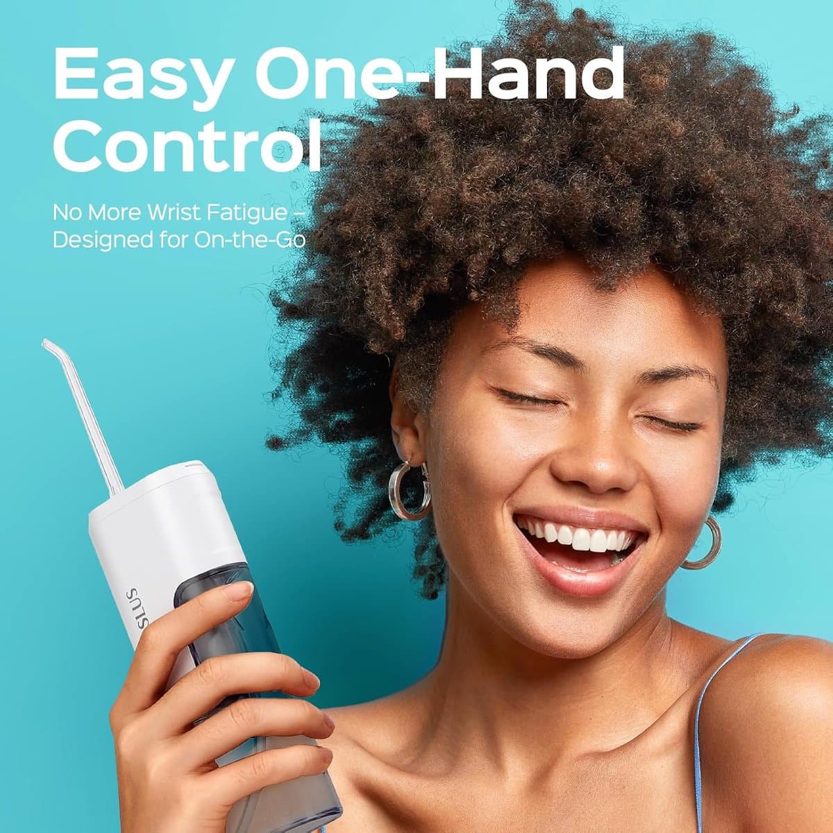 SnelShoppen - Draadloze Mini Mondirrigator - Compact, 4 Modi, IPX7 Waterflosser voor Tanden, Orthodontie en Gevoelige Tanden - Reisvriendelijk in Grij thumbnail 6