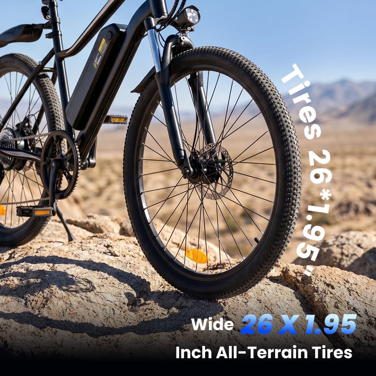 iScooter EB3S E-bike - 25 km/u - 26inch - 70km actieradius - 350W motor - 36V15Ah accu - zwart thumbnail 4
