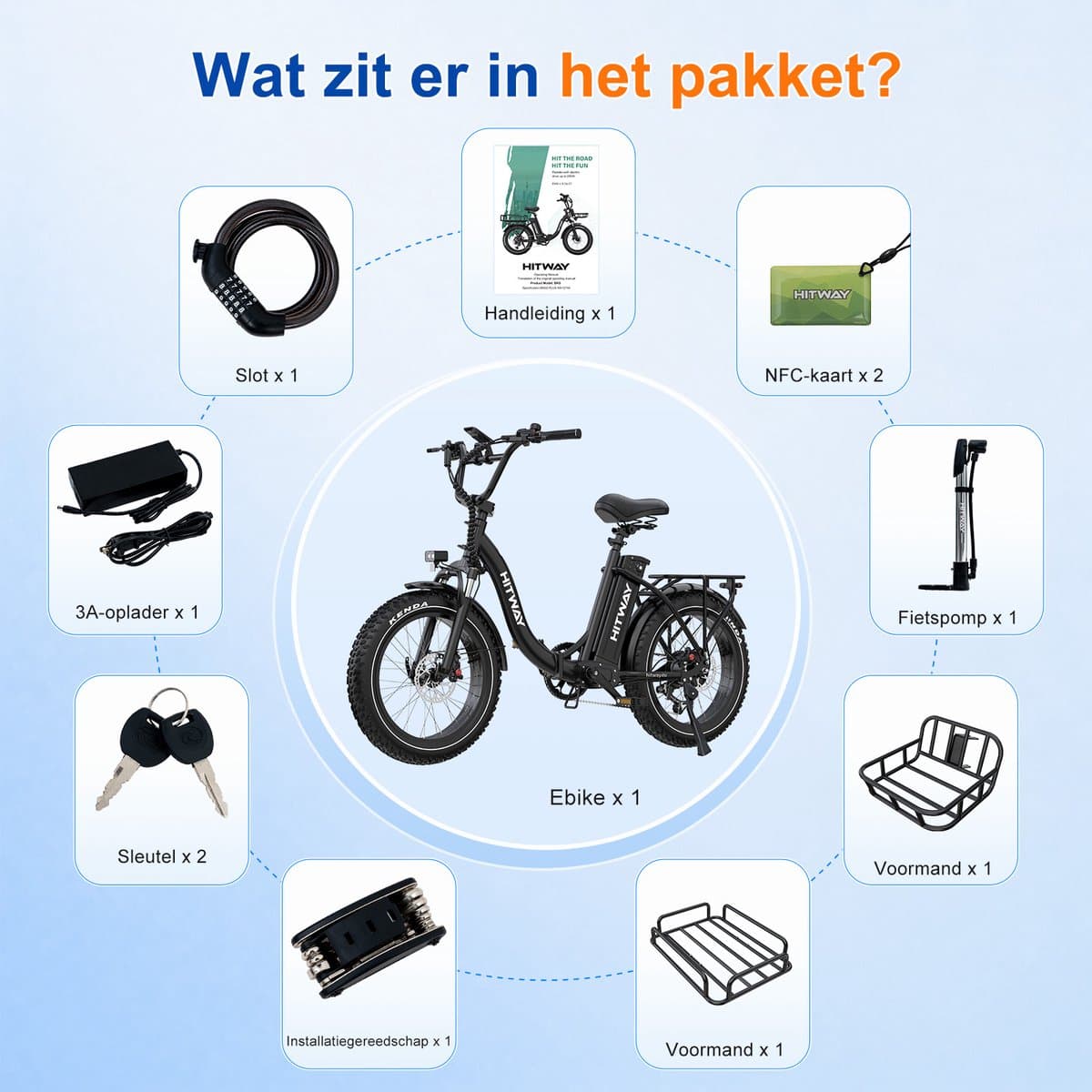 Hitway BK6S Plus: 27Ah Fat Tire E-Bike, 200km Bereik thumbnail 7