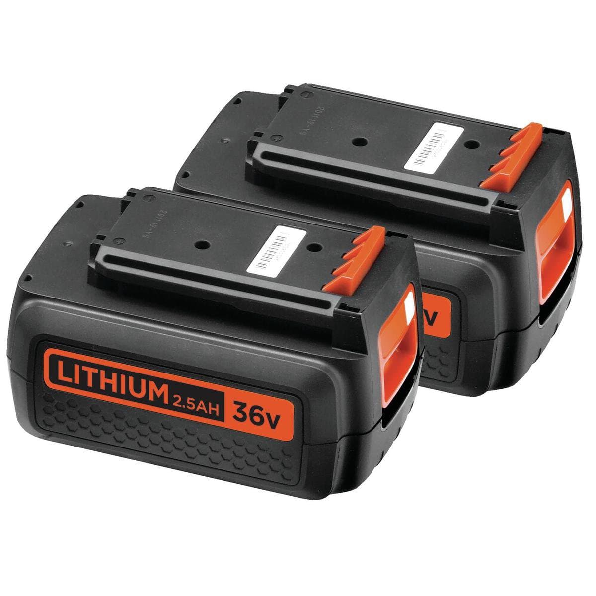 BLACK+DECKER Grasmaaier 36V 2x 2.5Ah Lithium-ion 38cm maaibreedte voor gazons tot 600m² - CLM3825L2-QW thumbnail 2