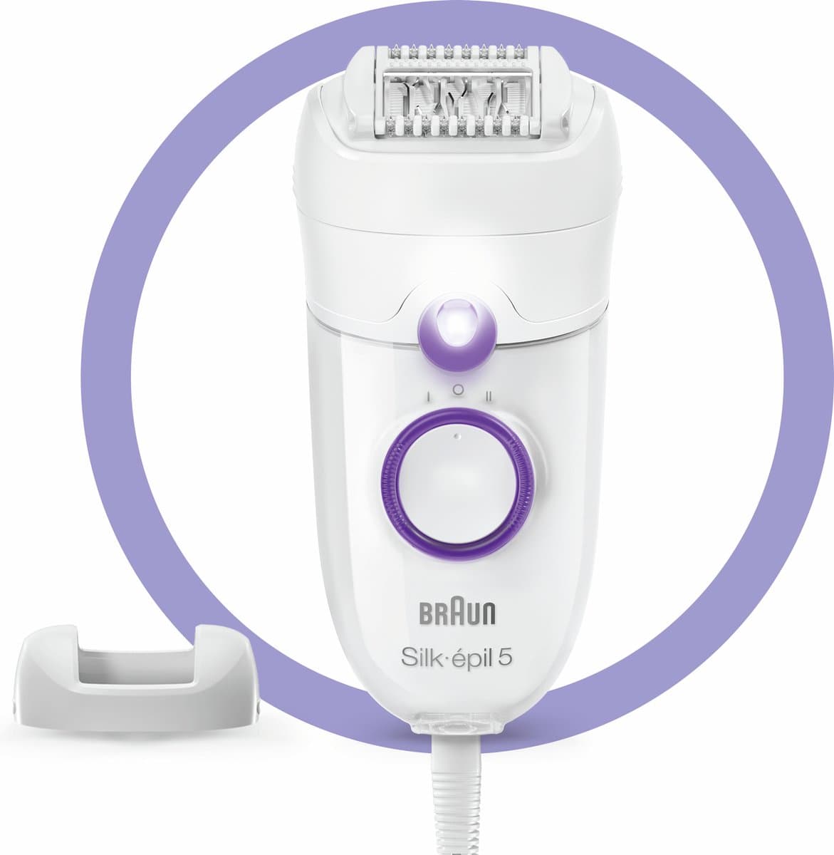 Braun Silk-épil SE 5-505 Power - Elektrische epilator voor vrouwen - 28 pincetten - Met snelheidsinstelling - comfortabel epileren - Wit/Paars
