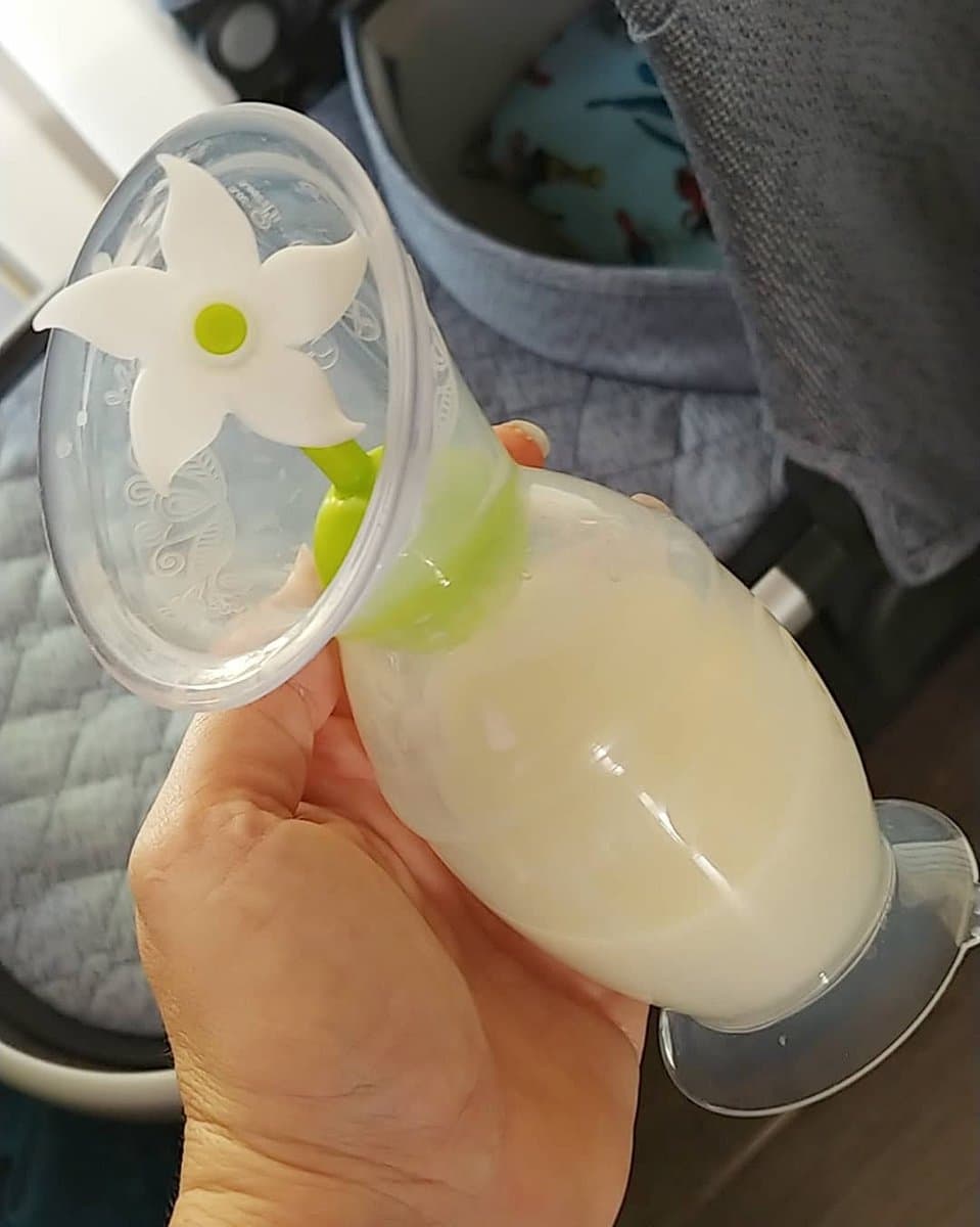 HAAKAA - Siliconen Borstkolf - 150ml + Witte Bloem - Borstvoeding - Lekschaal thumbnail 7