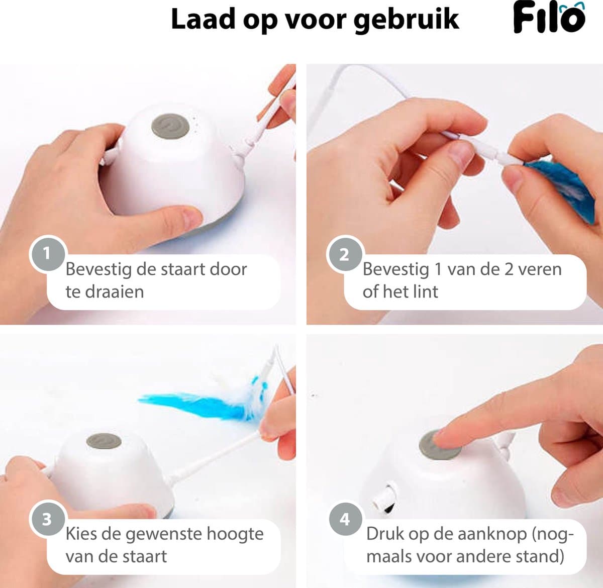 Filo Elektrisch Kattenspeelgoed met Laser - Interactief Rijdend Katten Speelgoed - Kattenspeeltjes Automatisch - Speelgoed Kat - Cat Toy - Kitten Speeltjes thumbnail 5