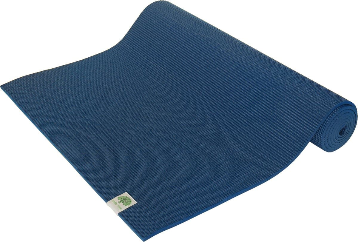 Bodhi Tree Yogamat 6 mm (183 × 61 cm) - Extra dik & antislip - Inclusief draagriem - Donkerblauw thumbnail 7