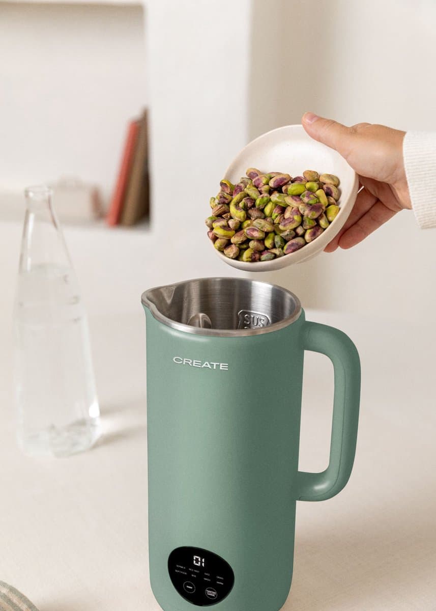 CREATE - Sojamelk maker - Multifunctionele machine - 850 ml - Soepmaker - Notenmelk maker - Timer 12 uur - Sage - VEGAN MILK MAKER STUDIO thumbnail 5