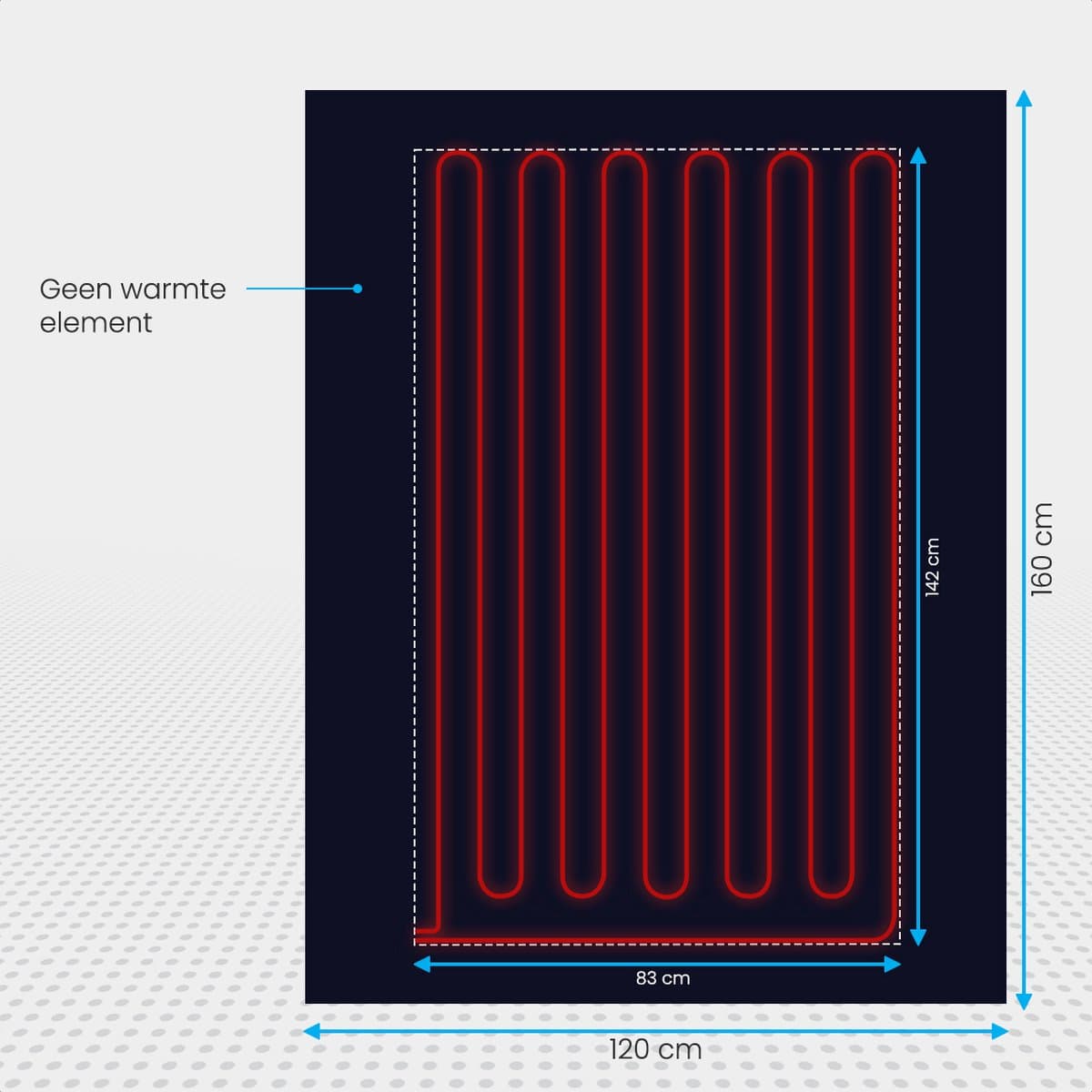 Auronic Elektrische Deken - 160 x 120 cm - 1 Persoons Warmtedeken - 3 Warmtestanden met Timer - Verwarmingsdeken - Nachtblauw thumbnail 8