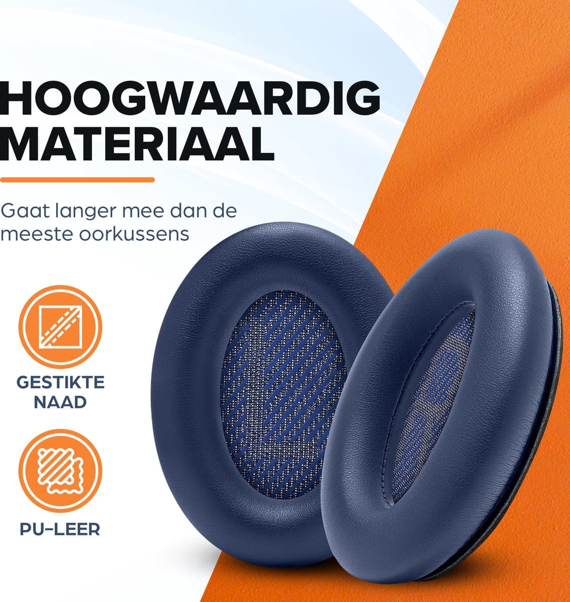 Vervangende oorkussens voor Bose QuietComfort 45 / QC45 / QuietComfort SE - Oorkussens voor koptelefoon - Ear pads headphones - Blauw thumbnail 2