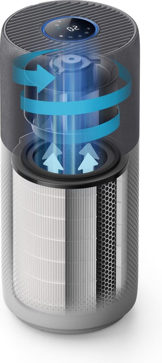 Philips 3000i Series AC3033/10 - Luchtreiniger met HEPA Filter voor XL-ruimten - 520 m³/u - Wit / Grijs - App Connected thumbnail 4