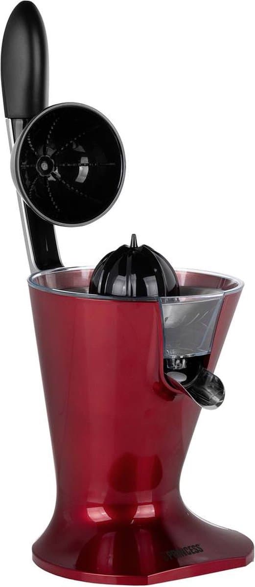 Princess Citruspers – Elektrische Citruspers - Juicer - Fruitpers - 300W – Rood Metallic – 2 Perskegels – Vaatwasserbestendige Onderdelen thumbnail 2