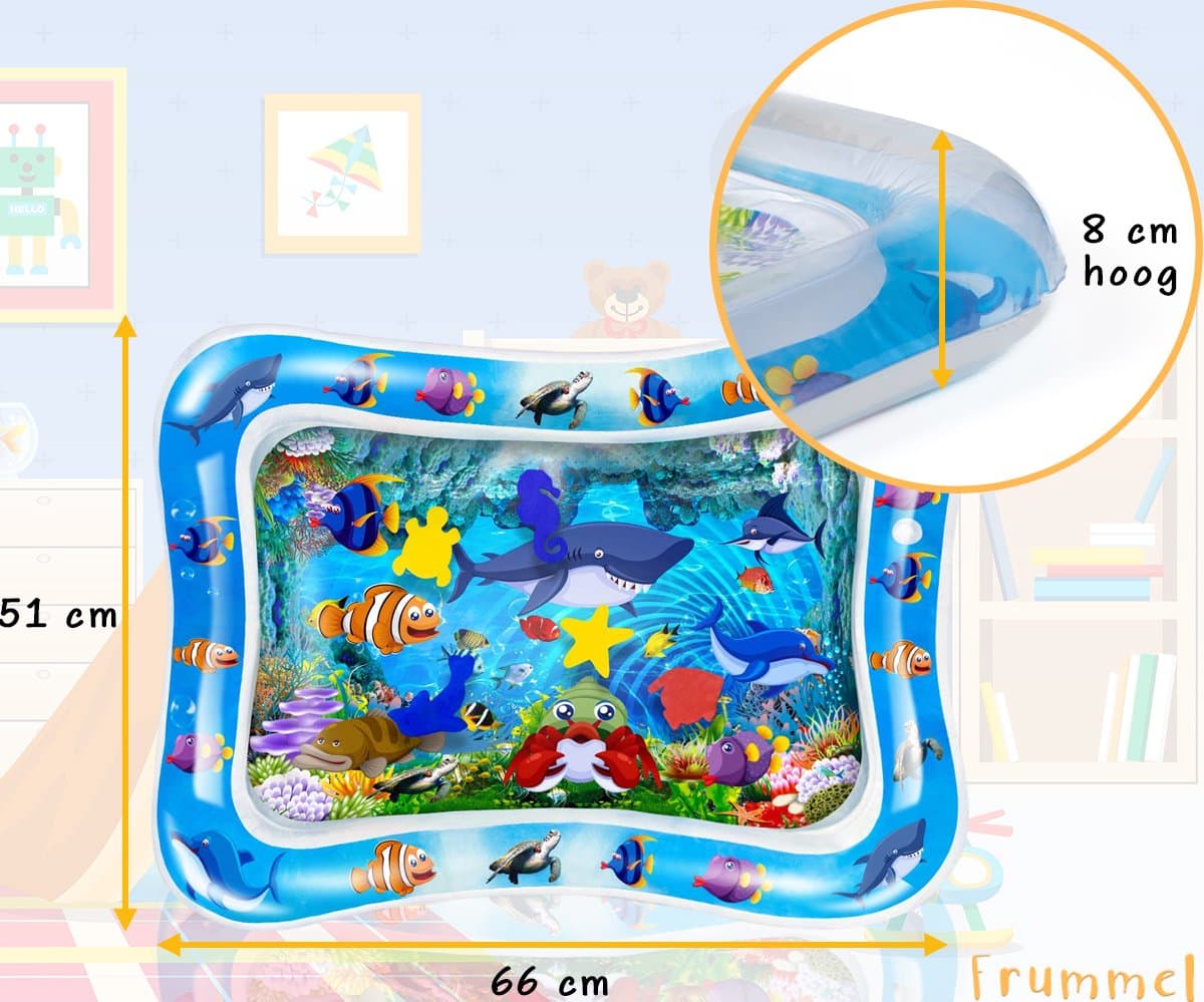 Frummel Waterspeelmat Baby – Watermat – Speelkleed – Opblaasbaar – Waterspeelgoed Baby - Kraamcadeau - Clownfish thumbnail 3