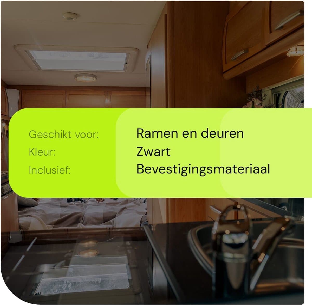 Raamvastzetter en Deurvastzetter 10cm - met Bevestigingsmateriaal - Zwart thumbnail 3