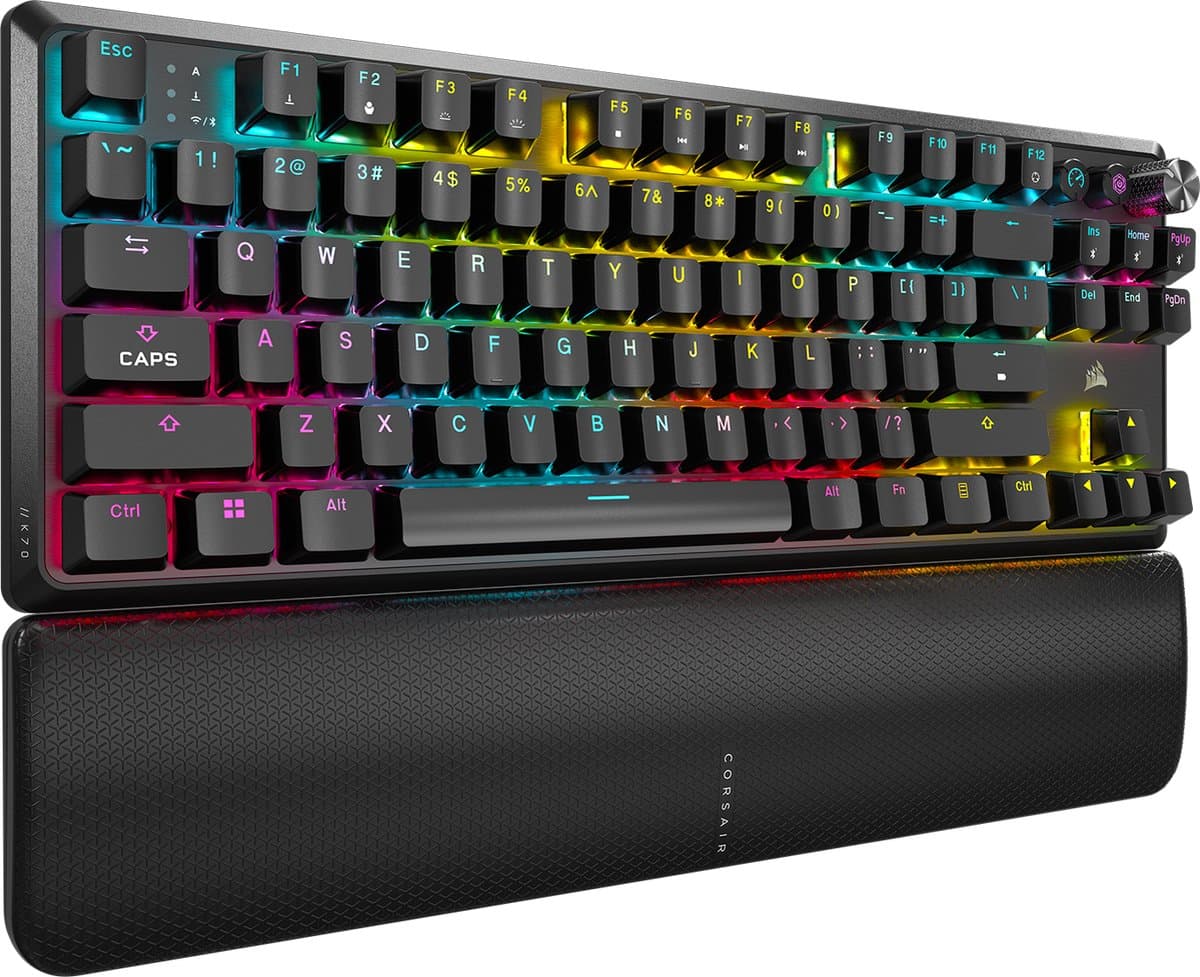 Corsair K70 CORE TKL - Draadloos Mechanisch Gaming Toetsenbord - RGB LED - MLX Red Switch - QWERTY - Zwart thumbnail 5