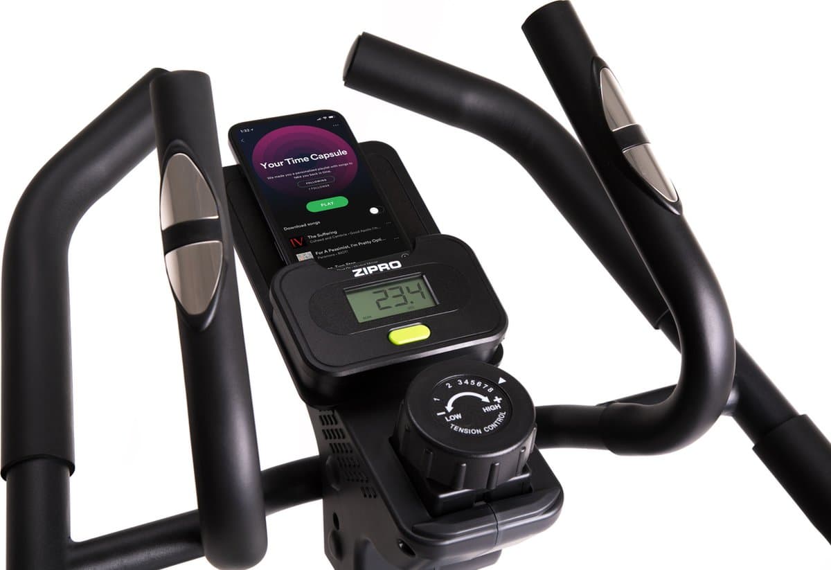 ZIPRO CLIMBER - Crosstrainer & Stepper 2-in-1 - Magnetisch - 120kg Belasting - Compact - Hartslag - Groen/Zwart thumbnail 2