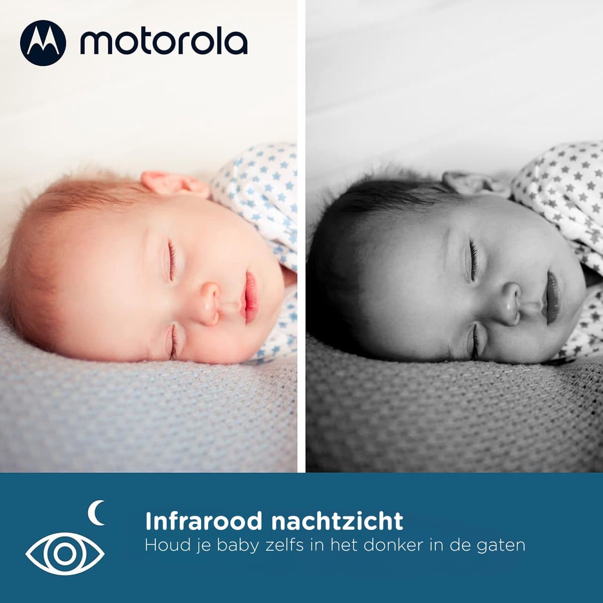 Motorola Nursery Babyfoon met Camera - Baby Monitor VM50G - Baby Camera met Kleuren Display, Tweeweg Communicatie en Infrarood Nachtvisie - 50M Bereik - Inzoomen, Kantelen en Draaien thumbnail 6