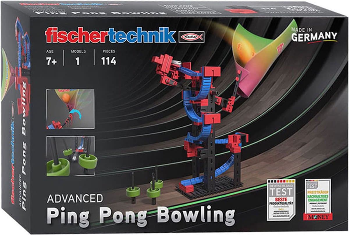 fischertechnik Advanced Ping Pong Bowling - behendigheidsspel met 114 componenten - afbeelding 1