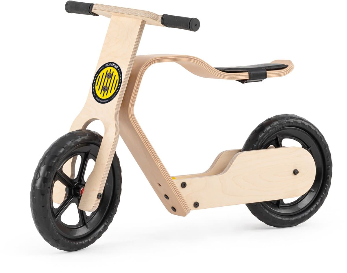 Houten Loopfiets voor kinderen vanaf 1 Jaar tot 5 jaar Voor binnen en buiten. Leren fietsen Mamatoyz