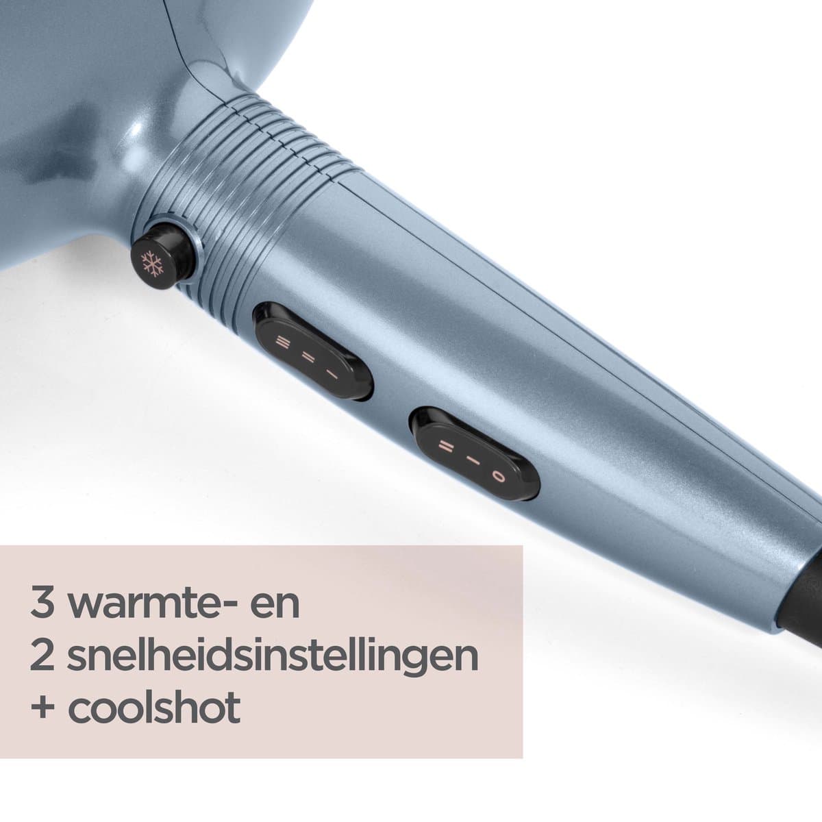 BaByliss Denim Luxe D251PE Föhn - Ionisch, snel en pluisvrij thumbnail 2