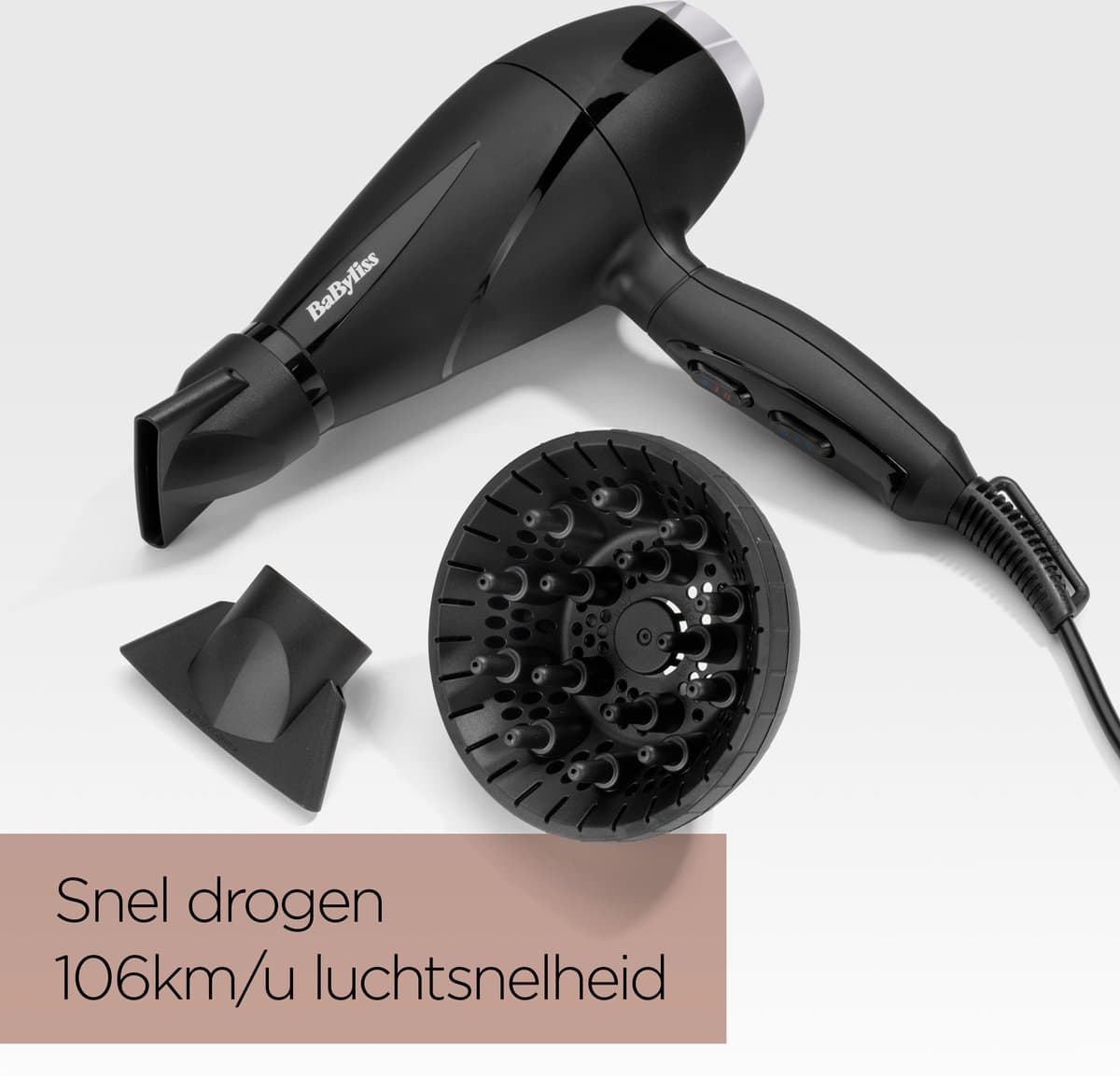 BaByliss Style Pro 2100 Föhn met diffuser & ionische glans thumbnail 2