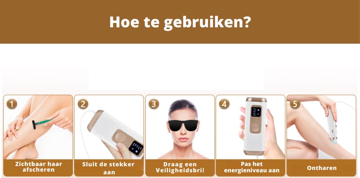 IPL Laser Ontharingsapparaat - Laser Ontharing Met IJskoeling - Ontharing Laser - Ontharingsapparaat Laser - Ontharingsapparaten Laser - Ontharingsapparaat Voor Vrouwen En Mannen - Voor Gezicht En Lichaam - 3 in 1 Functies thumbnail 8