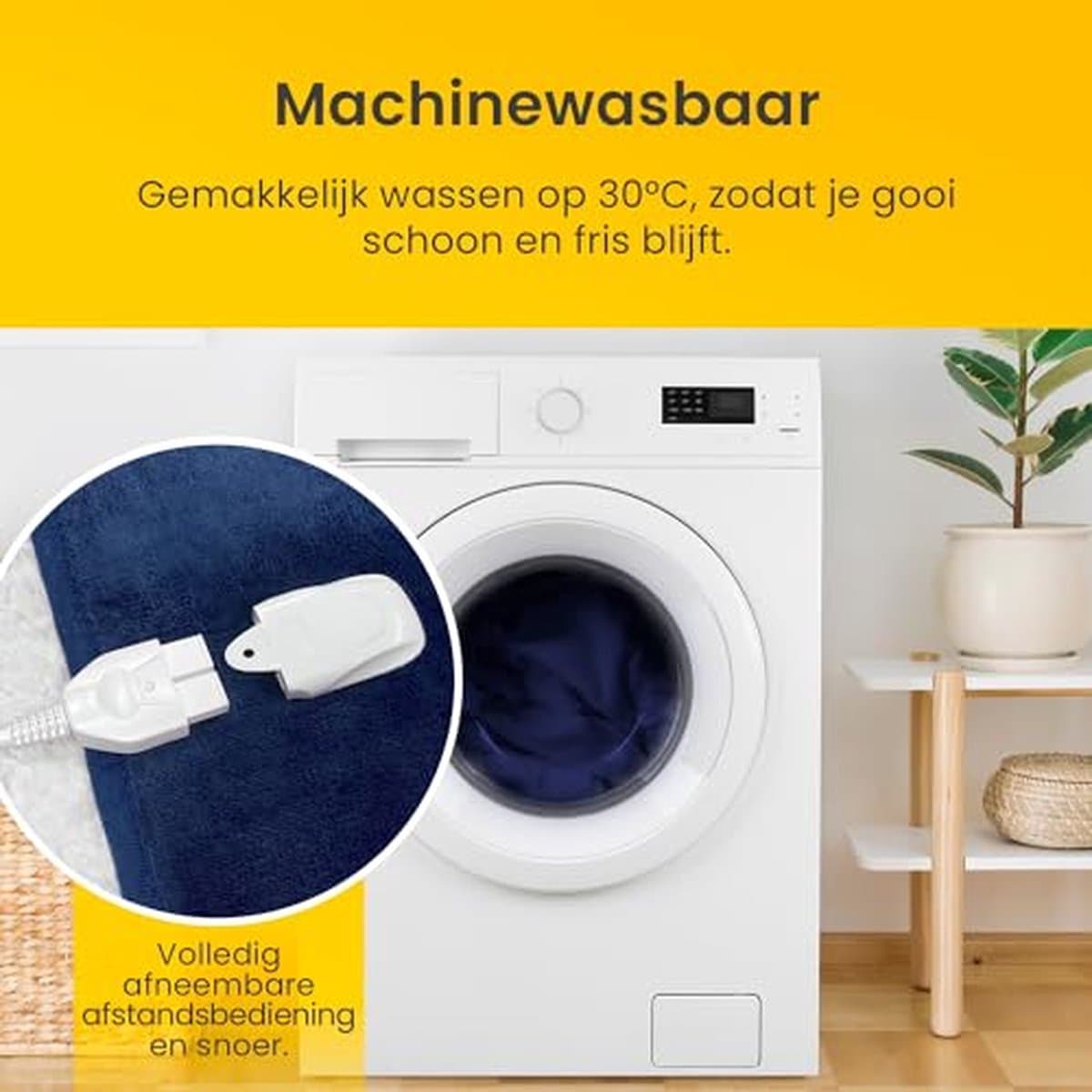 Cosi Home – Elektrische Deken – Luxe Fleece en Sherpa Wol - 180 x 130 cm - Warmtedeken met 10 Warmtestanden, 10-Uurs Timer en Oververhittingsbeveiliging – Machinewasbaar – Blauw thumbnail 4