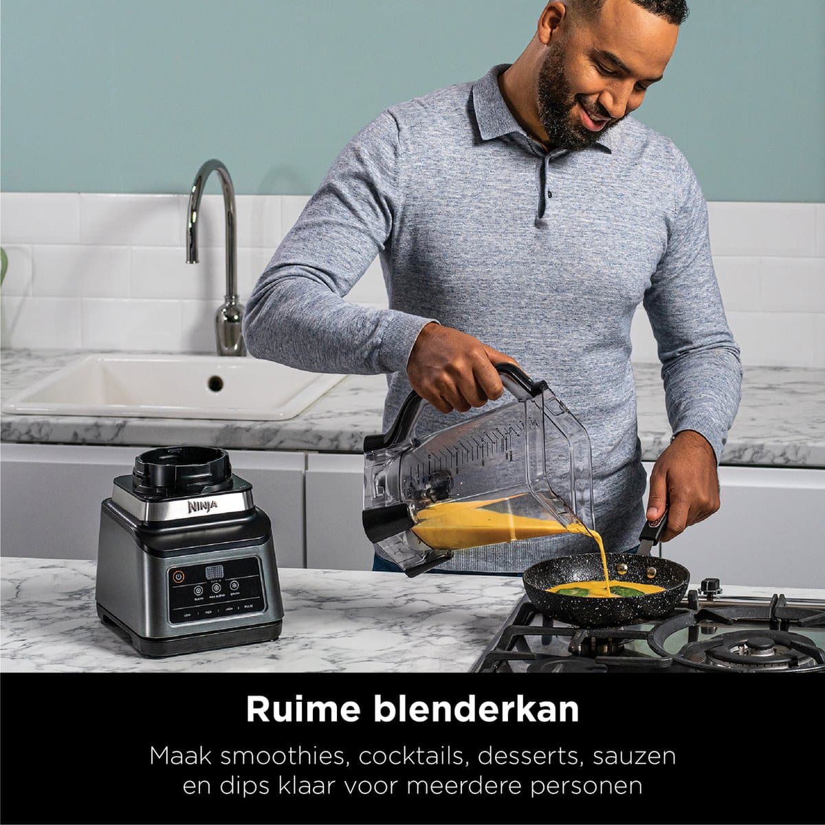 Ninja Foodi 2-in-1 Blender en Smoothie Maker - 1200 Watt - 2.1 Liter - IJsCrusher - Auto IQ - BN750EU thumbnail 3
