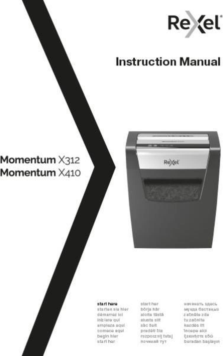 Rexel Momentum X410 Papierversnipperaar - P4 Snippers - Tot 10 Vel - 23L - Zwart thumbnail 8