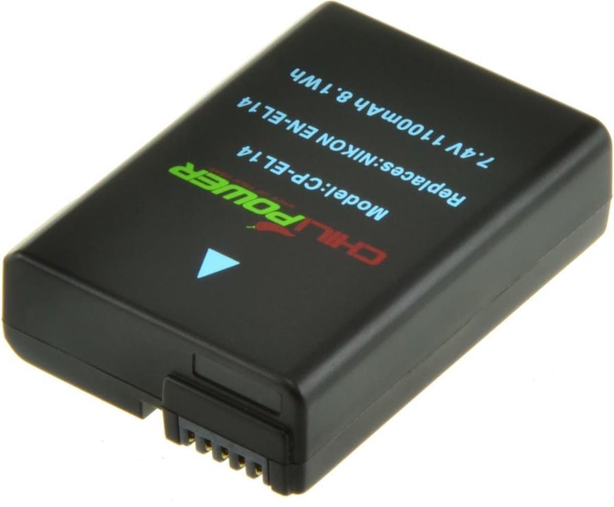 ChiliPower EN-EL14 / EN-EL14a accu voor Nikon - 1250mAh - 2-Pack thumbnail 3