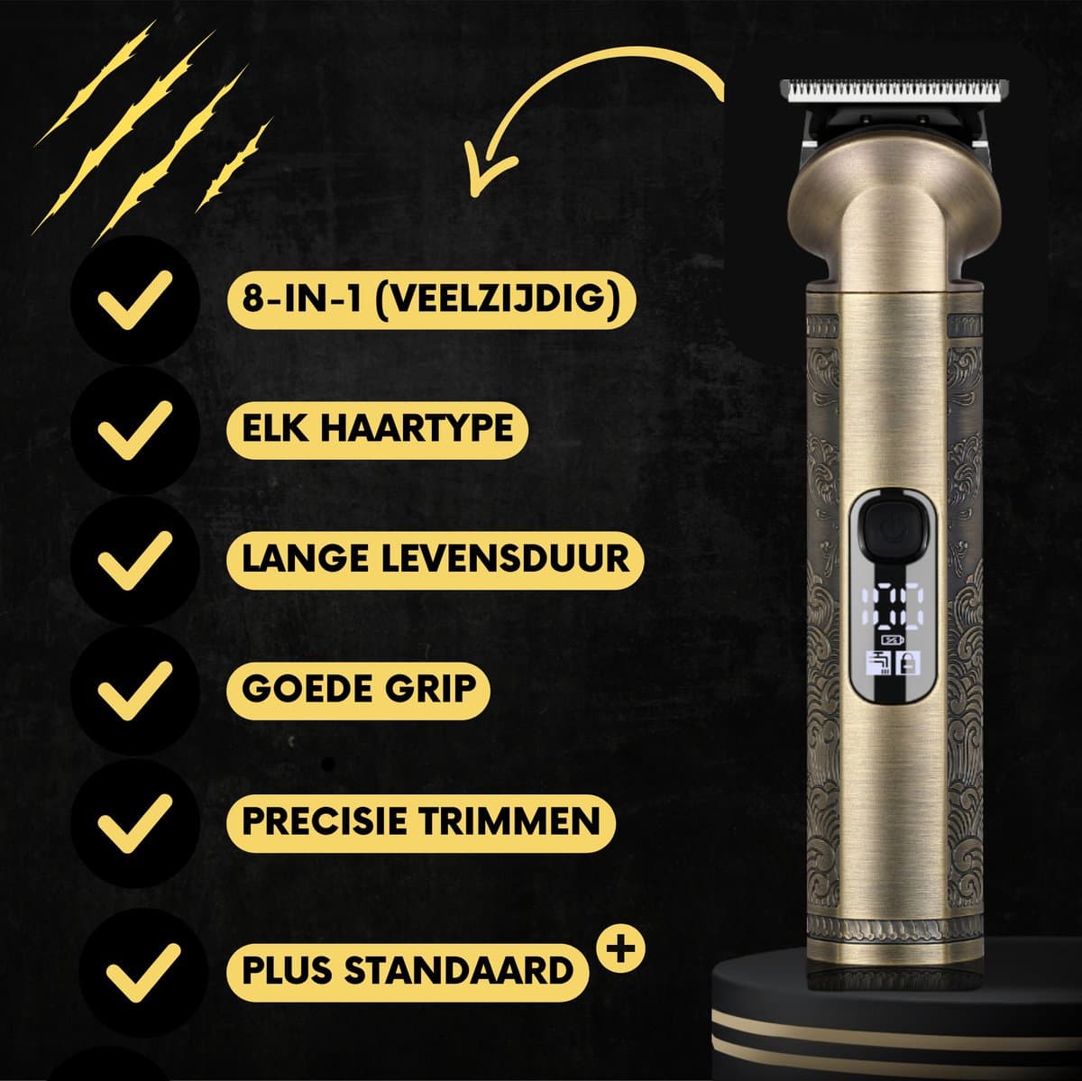Sansbeauté 8-in-1 Baardtrimmer Mannen - Trimmer voor Baard en Lichaam - 0.5-15MM - Incl. 8 opzetstukken - Waterproof - All in One - Bodygroomer Mannen - Snor Trimmer - Tondeuse Barbe - Beard Trimmer - Trimapparaat - Multigroomer thumbnail 2
