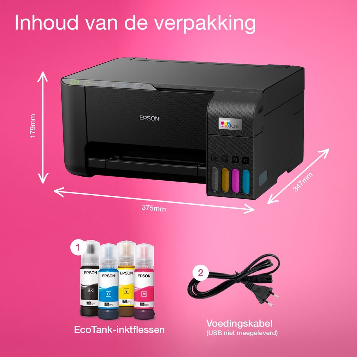 Epson EcoTank ET-2860 - All-in-One Inkttank Printer- Zwart thumbnail 7