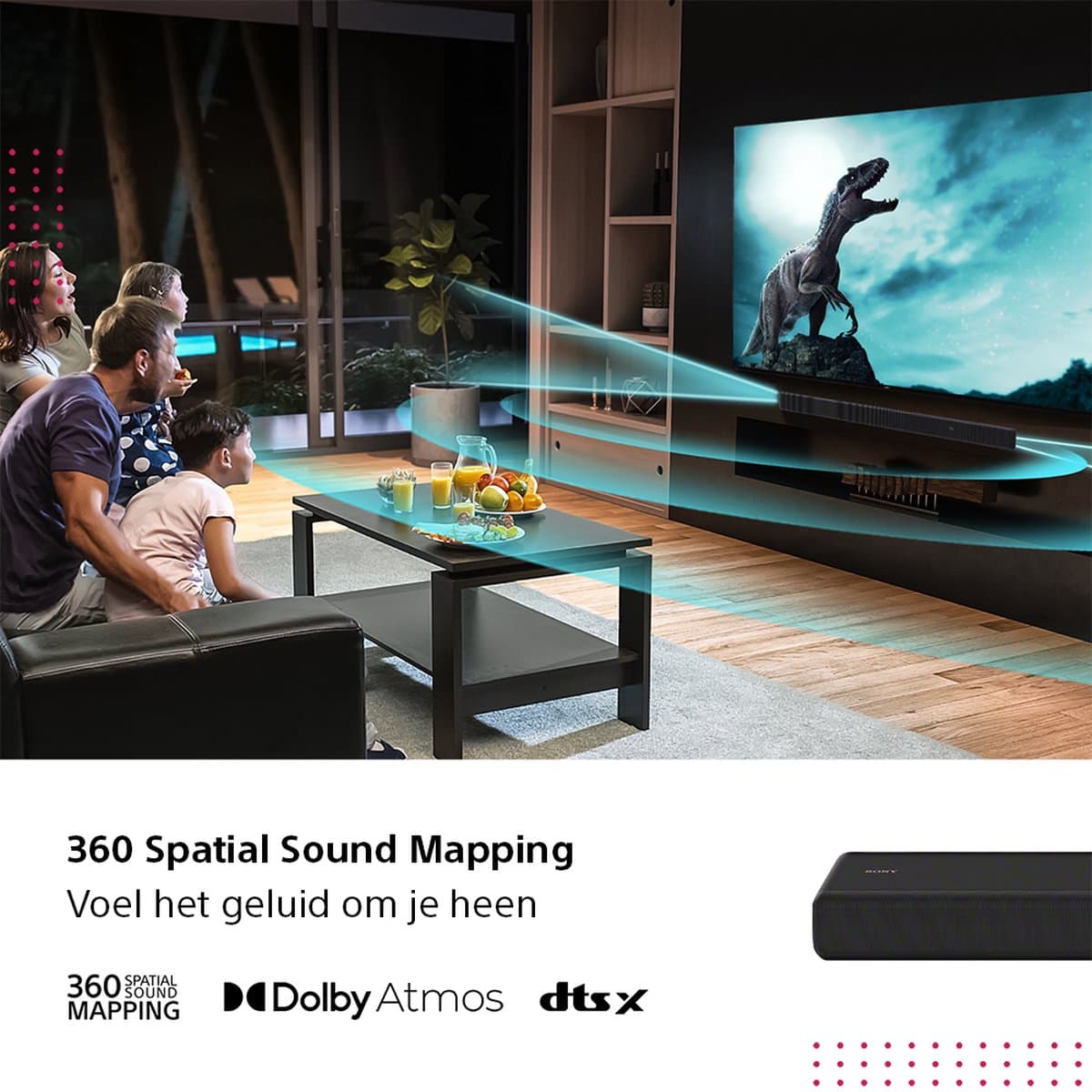 Sony HT-A3000 Dolby Atmos soundbar - 3.1 kanalen met ruimtelijk geluid thumbnail 5