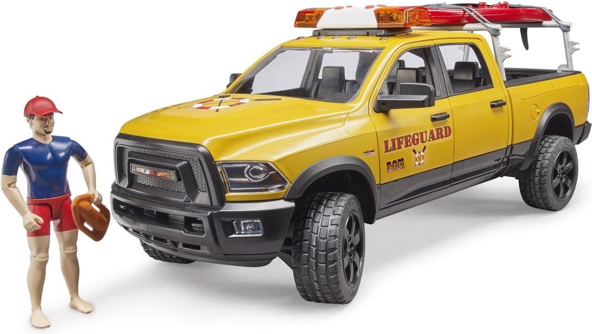 Bruder Dodge RAM 2500 Reddingsbrigadeauto met strandwacht - afbeelding 1