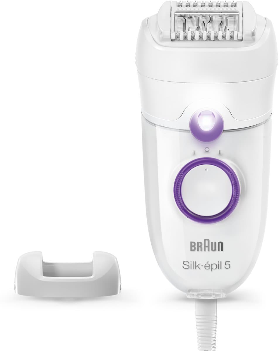 Braun Silk-épil SE 5-505 Power - Elektrische epilator voor vrouwen - 28 pincetten - Met snelheidsinstelling - comfortabel epileren - Wit/Paars thumbnail 6