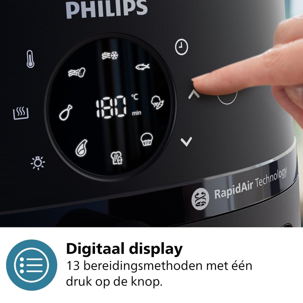 Philips NA230/00 airfryer 6,2 liter met kijkvenster thumbnail 3