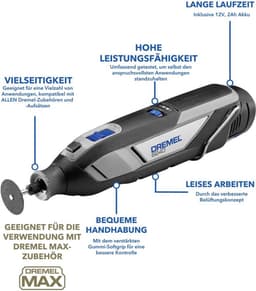 Productfoto van Dremel 8240-5 Multitool - Inclusief 12 V (2.0 Ah) Li-Ion accu, 5 accessoires en lader