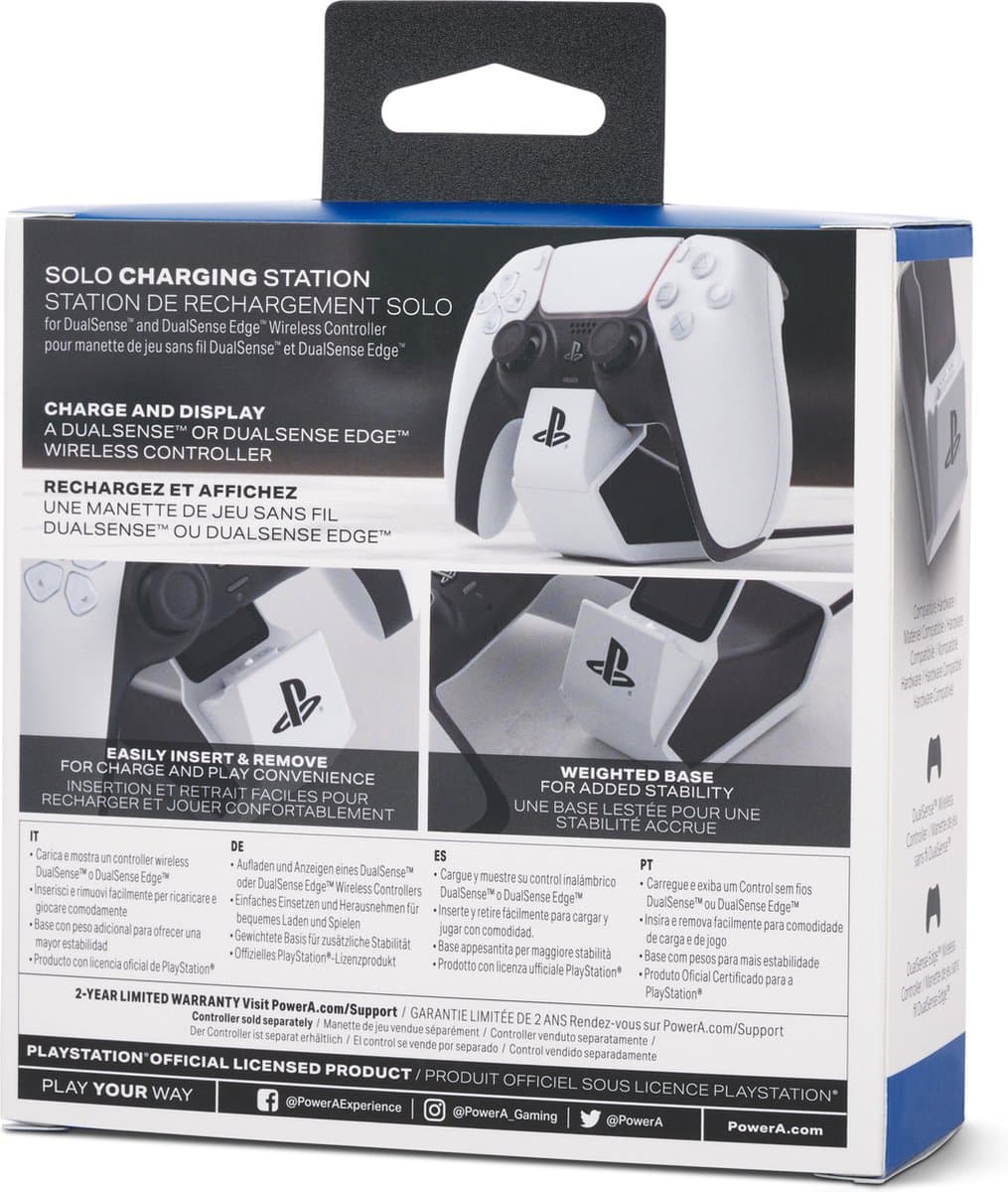 PowerA PS5 Solo-oplaadstation voor DualSense Draadloze Controller – Wit thumbnail 7
