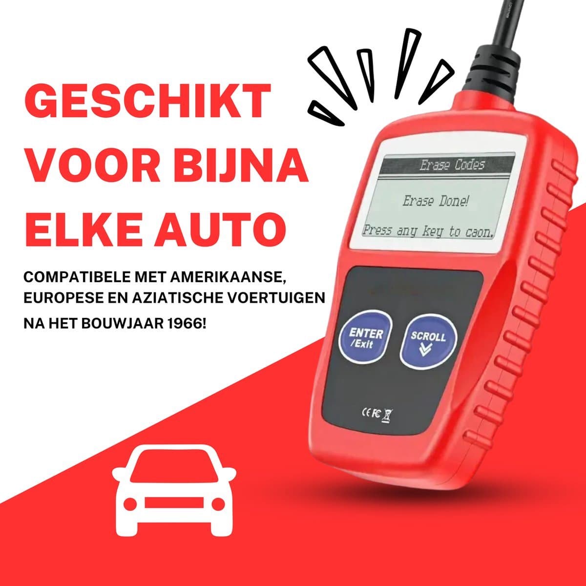 OBD2 Scanner – Auto Uitlezen & Storing Verwijderen – Nederlands – Plug & Play – CE-Gecertificeerd – Jumalu thumbnail 6