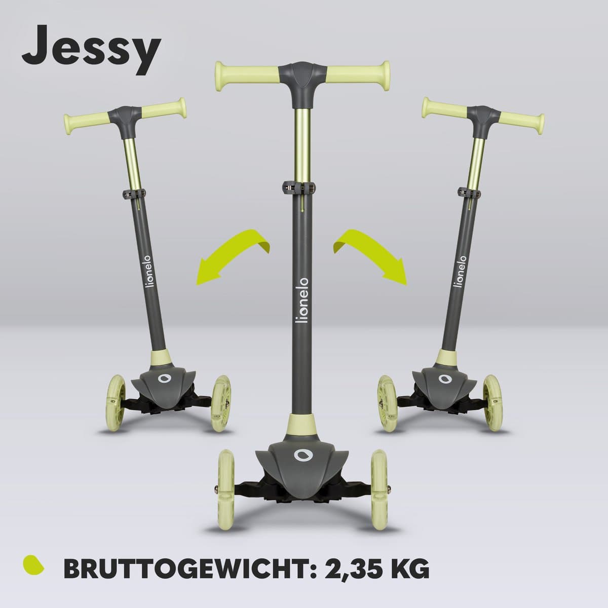 Lionelo Jessy Kinderstep - step 3 wielen - leeftijdsgroep 3+ - max 50kg - LED verlichting in de wielen - hoogte verstelbaar 65-70-75-80 cm thumbnail 2