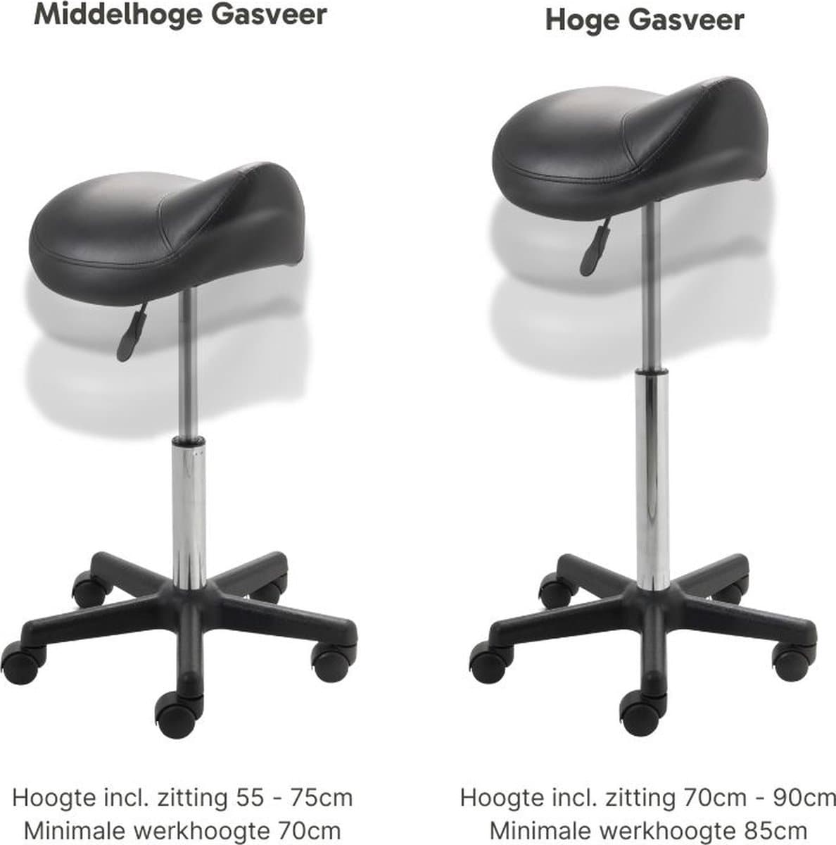 ZenGrowth ergonomische zadelkruk hoge gasveer - ARBO-gecertificeerd thumbnail 5