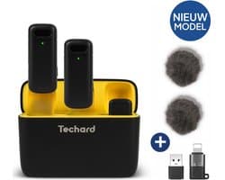 Techard Draadloze Lavalier Microfoon 2-pack - afbeelding 1