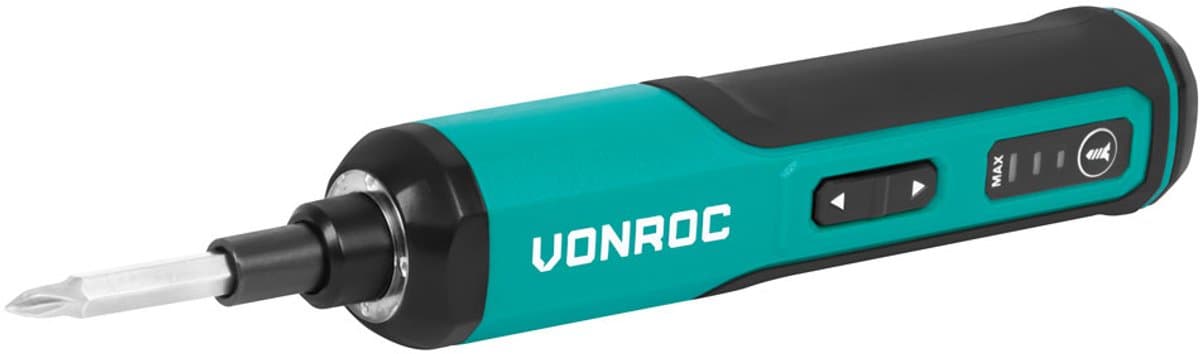 VONROC Elektrische Schroevendraaier 4V - Incl. 15-delige bitset en USB-C kabel thumbnail 2